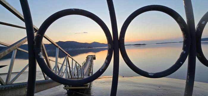 강화 석모도호텔 앞 바다 황청포구헝 노을 사진 성수목기자