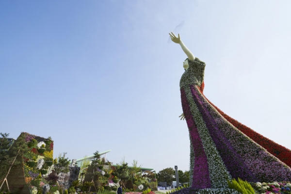 고양국제꽃박람회 평화의 여신.(사진=고양시 제공)